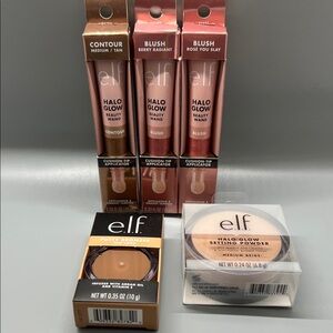 ELF Halo Glow Beauty Wand Set - Berry Radiant, Rose You Slay, Medium Tan